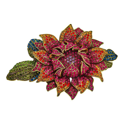 Heidi Daus® "Late Bloomer" Crystal Floral Pin
