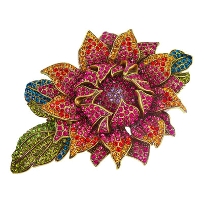 Heidi Daus® "Late Bloomer" Crystal Floral Pin