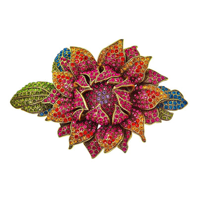Heidi Daus® "Late Bloomer" Crystal Floral Pin
