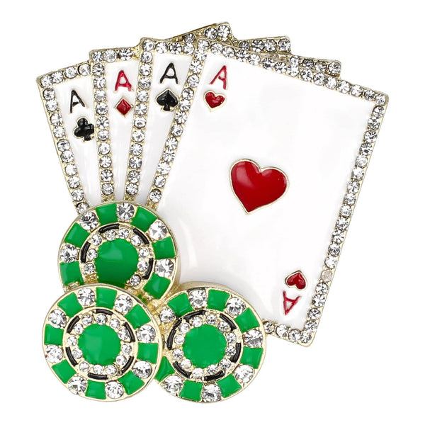 Lady Luck Winning Hand Crystal Pin | Heidi Daus – HEIDI DAUS®