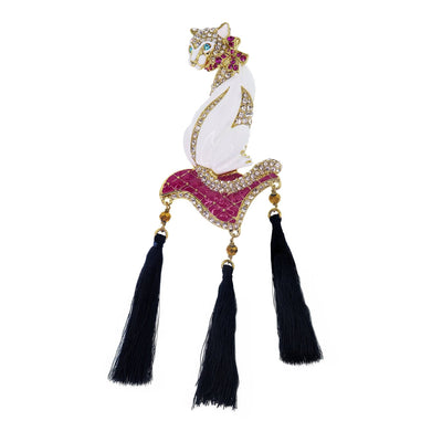 HEIDI DAUS®"Sophisti-Cat" Crystal & Enamel Cat Pin