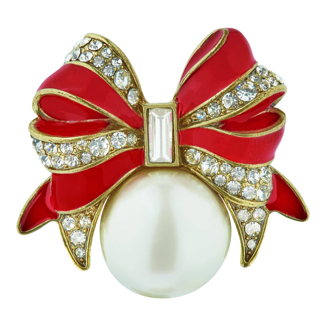 Heidi Daus 2024 you sleigh me Crystal and enamel brooch Swarovski