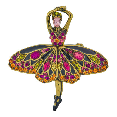HEIDI DAUS® "Papillion Ballet" Enamel & Crystal Ballerina Pin