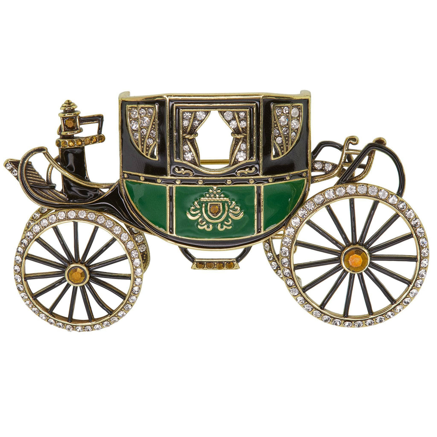 HEIDI DAUS® "Your Carriage Has Arrived" Crystal & Enamel Carriage Pin