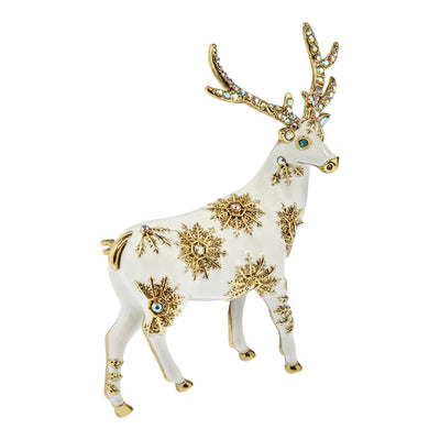 HEIDI DAUS®"Glitter Glitzen" Crystal & Enamel Reindeer Holiday Pin HEIDI DAUS®
