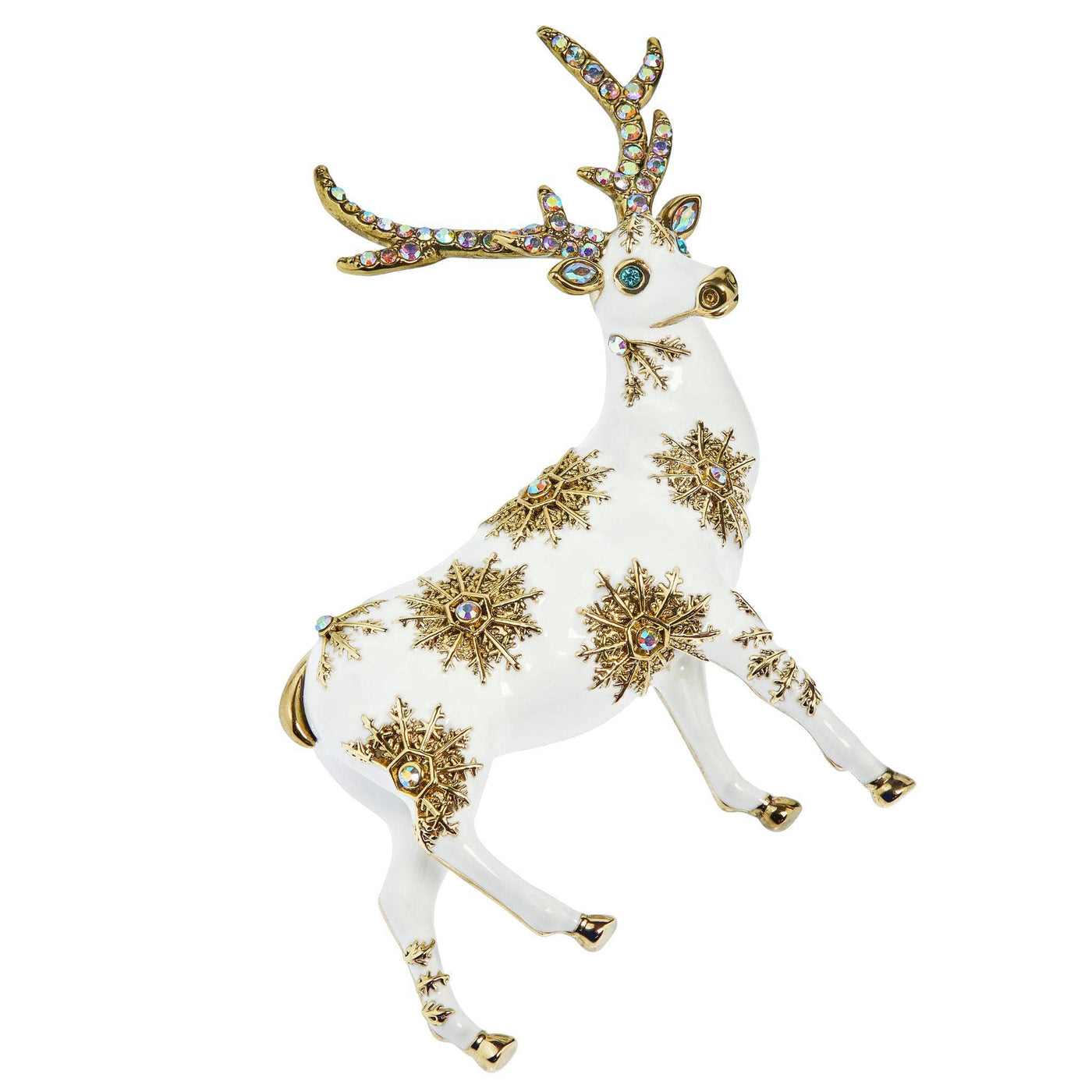 HEIDI DAUS®"Glitter Glitzen" Crystal & Enamel Reindeer Holiday Pin HEIDI DAUS®