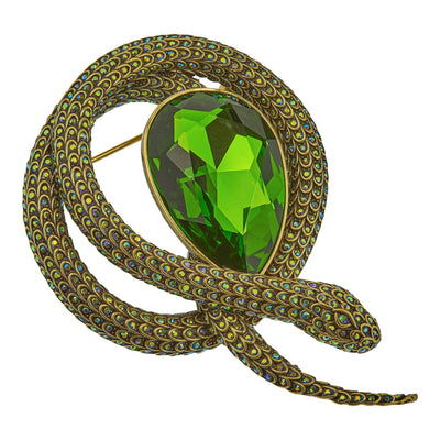 HEIDI DAUS®"Grand Serpentina" Crystal Snake Pin