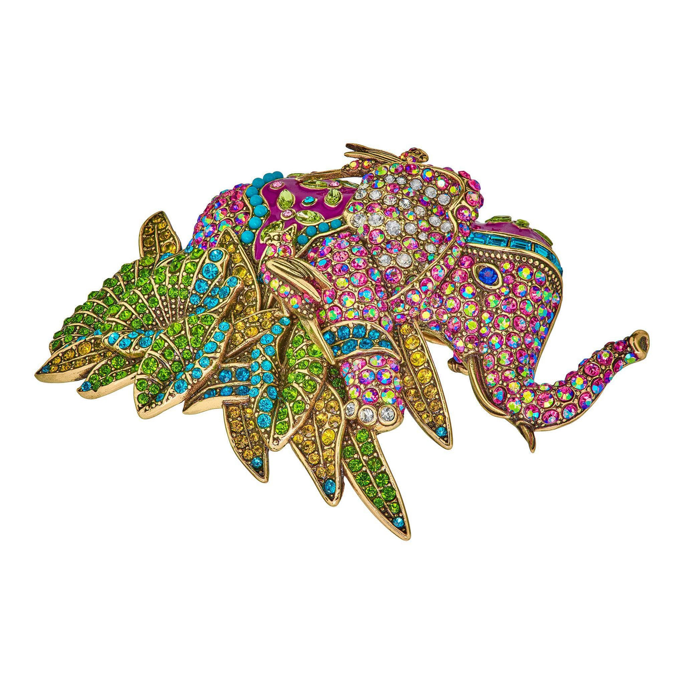 HEIDI DAUS®"Hitching A Ride"  Crystal Elephant Pin