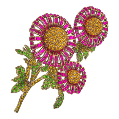 HEIDI DAUS®"Dazzling Dahlia" Crystal Floral Pin