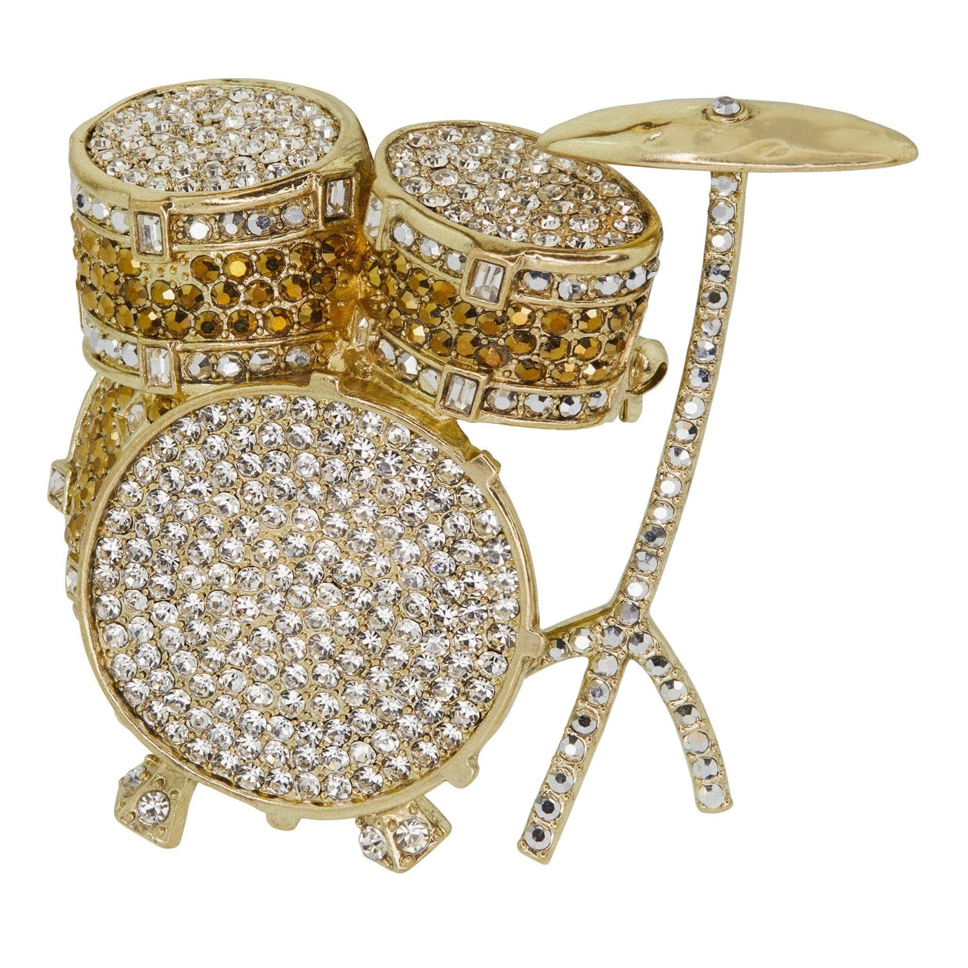 HEIDI DAUS® "It's a HIT!" Crystal Drum Set Pin