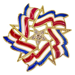 HEIDI DAUS®"Live Free & Sparkle" Crystal & Enamel Patriotic Pin HEIDI DAUS®