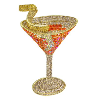 HEIDI DAUS® "Tequila Sunrise" Crystal Cocktail Pin