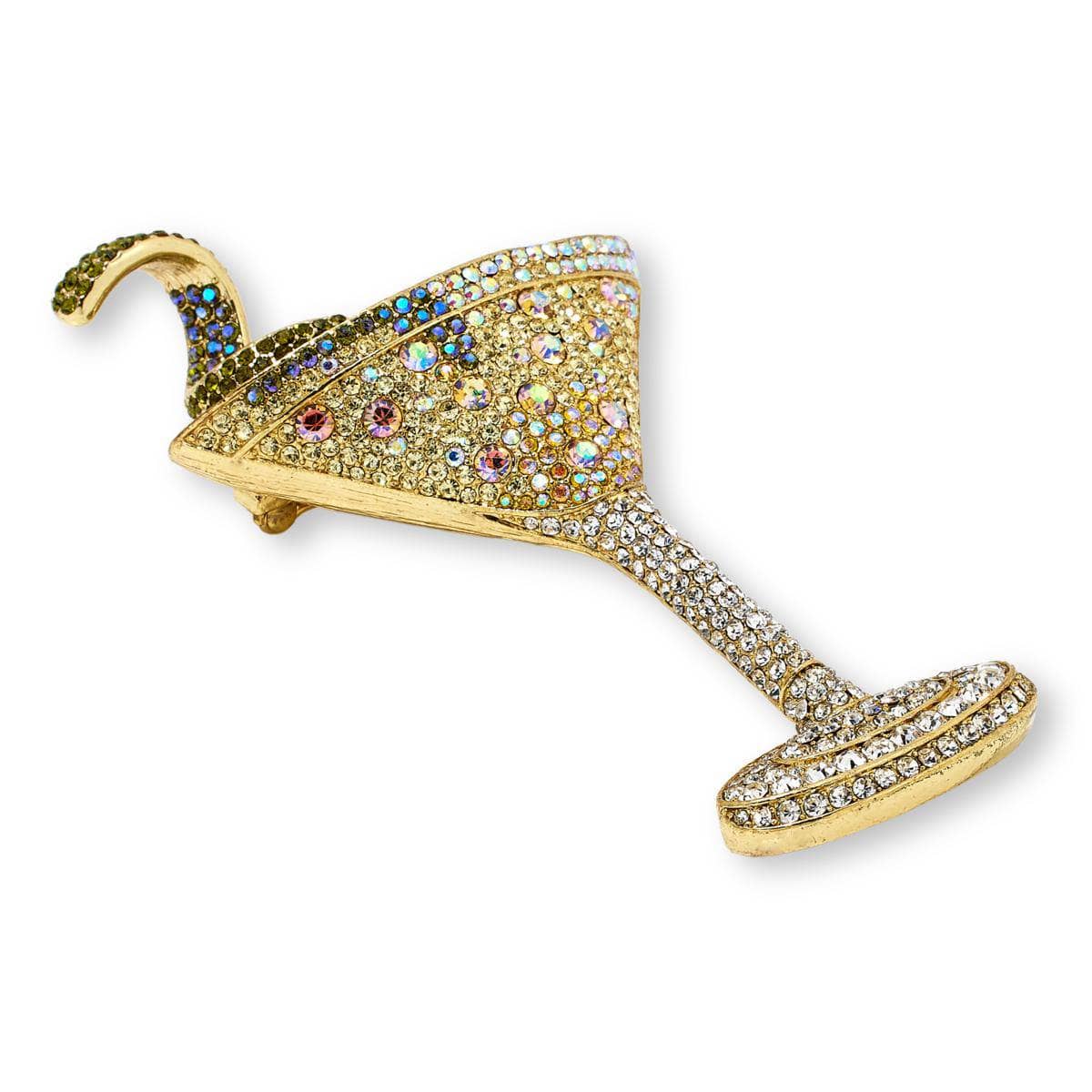 HEIDI DAUS® "Tequila Sunrise" Crystal Cocktail Pin