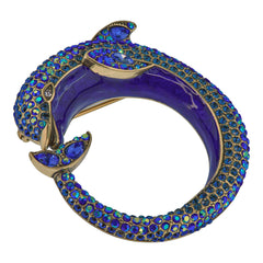 Heidi Daus®"Playful Porpoise" Crystal & Enamel Dolphin Pin HEIDI DAUS®