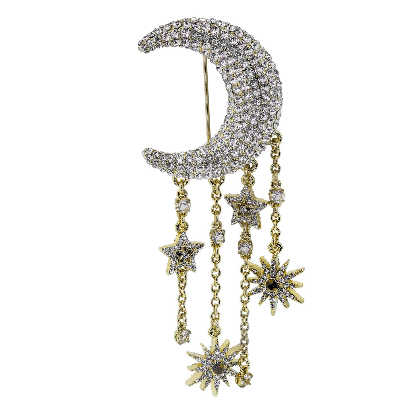 Heidi Daus®"My Moon & Stars" Beaded Crystal Celestial Pin