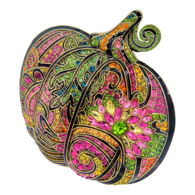 Heidi Daus®"Groovy Gourd" Crystal & Enamel Pumpkin Pin