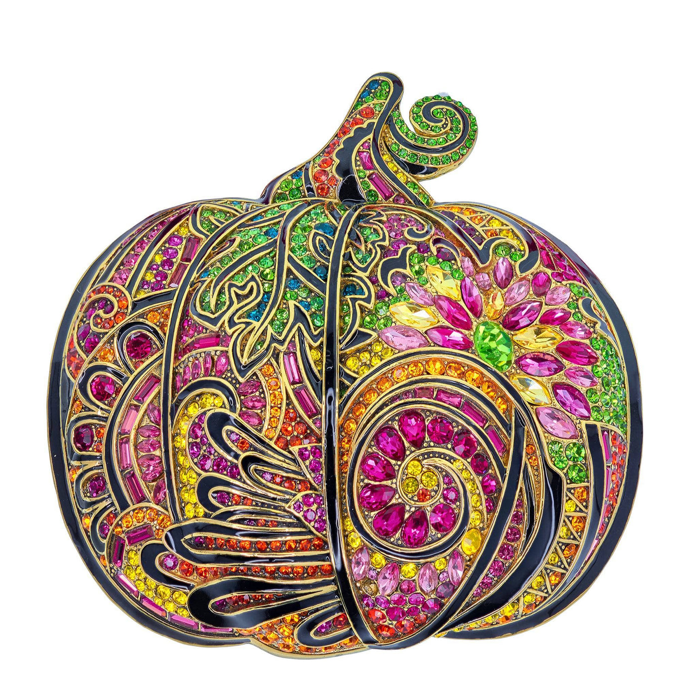 Heidi Daus®"Groovy Gourd" Crystal & Enamel Pumpkin Pin