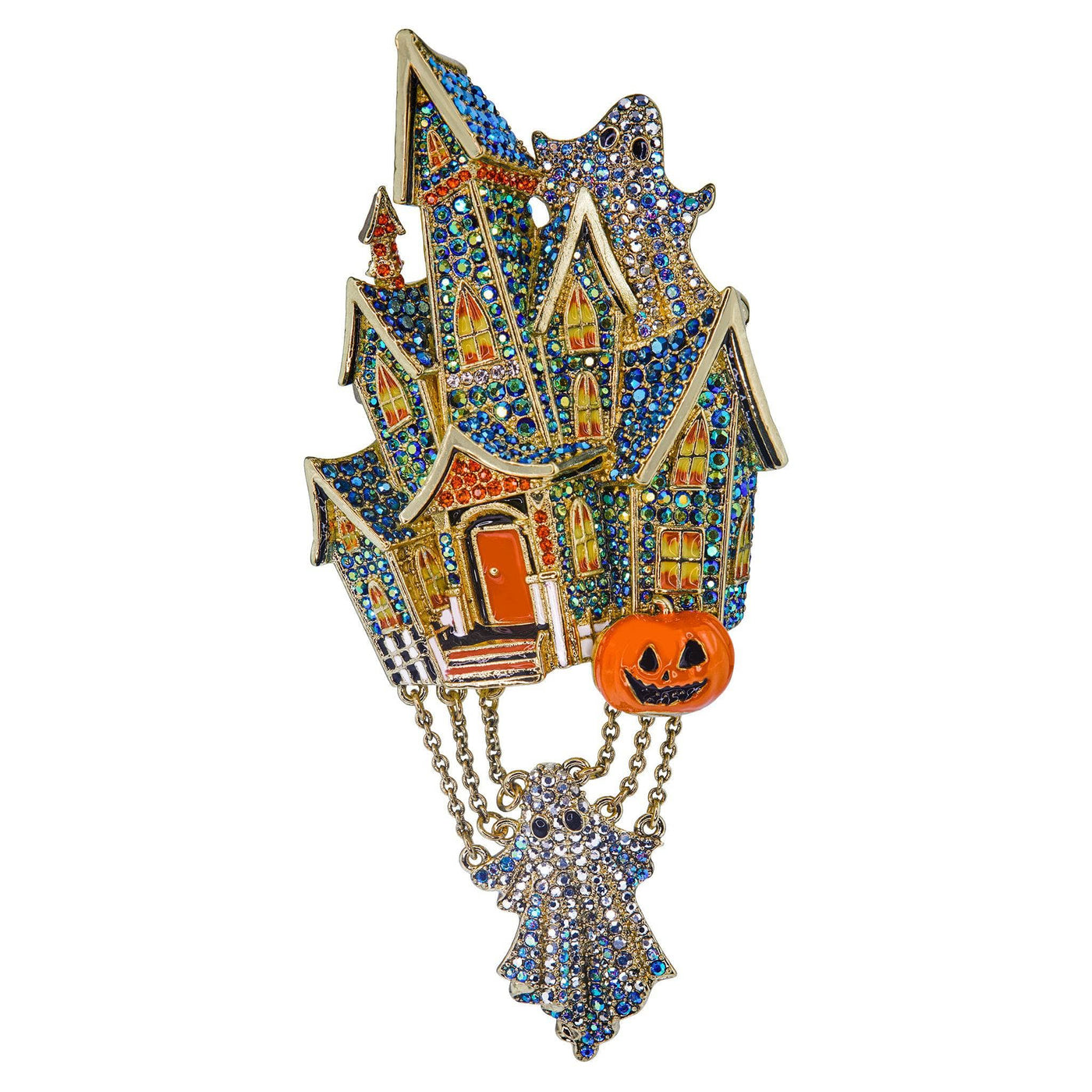 Heidi Daus®"Ghost Story" Crystal & Enamel  Ghost Pin