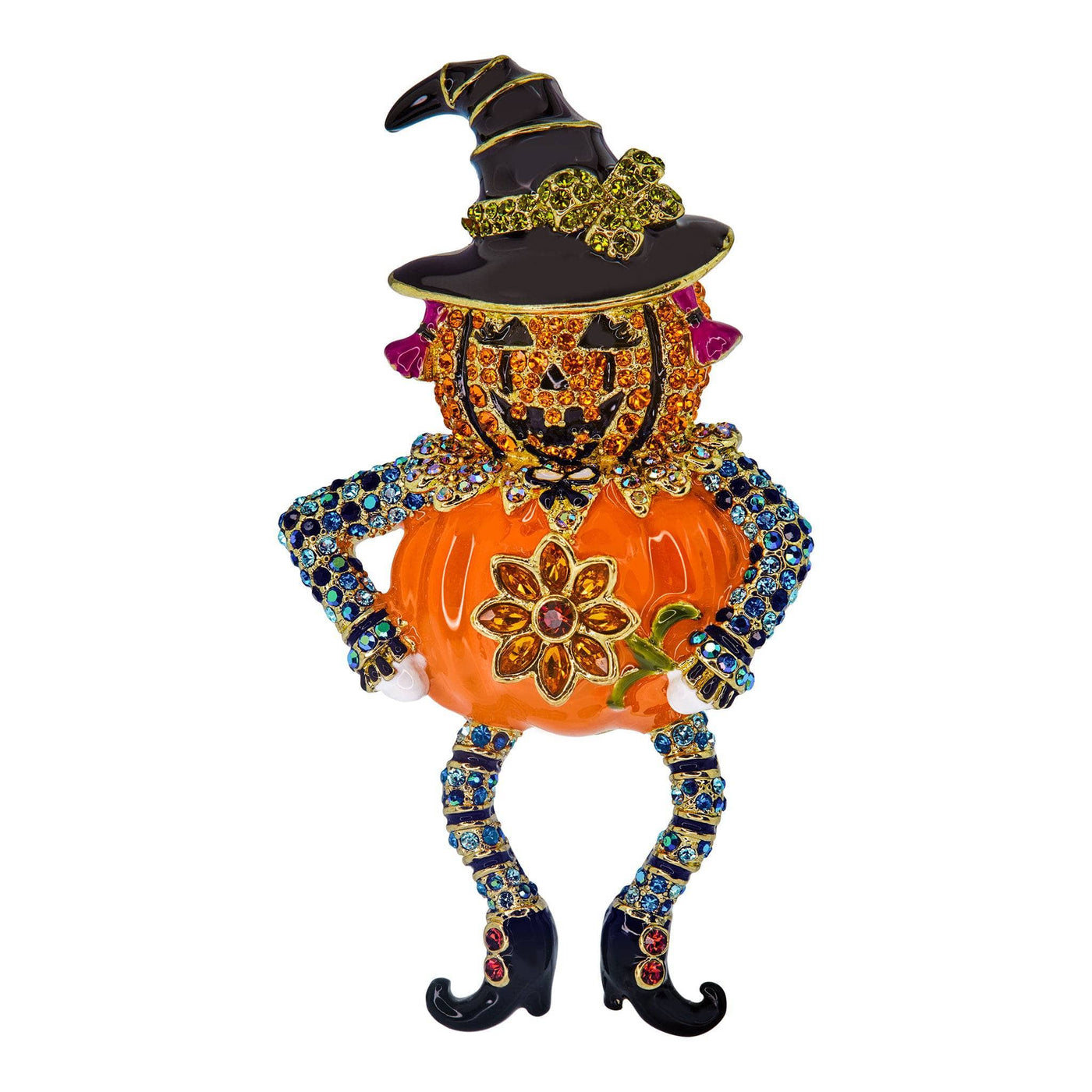 Heidi Daus®"Legs Lucy" Crystal & Enamel Harvest Hoedown Pin