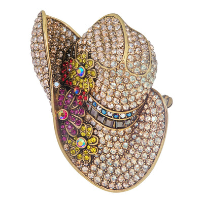 Heidi Daus®"Crystal Cowgirls" Crystal Floral Hat Pin