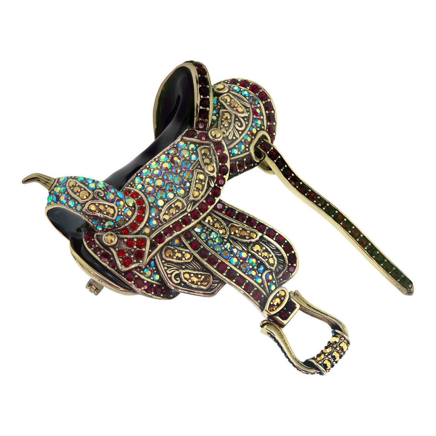 Heidi Daus®"Get Ready to Ride!" Crystal & Enamel Saddle Pin