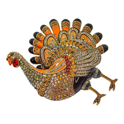 HEIDI DAUS®"Tilly Turkey" Crystal & Enamel Turkey Pin