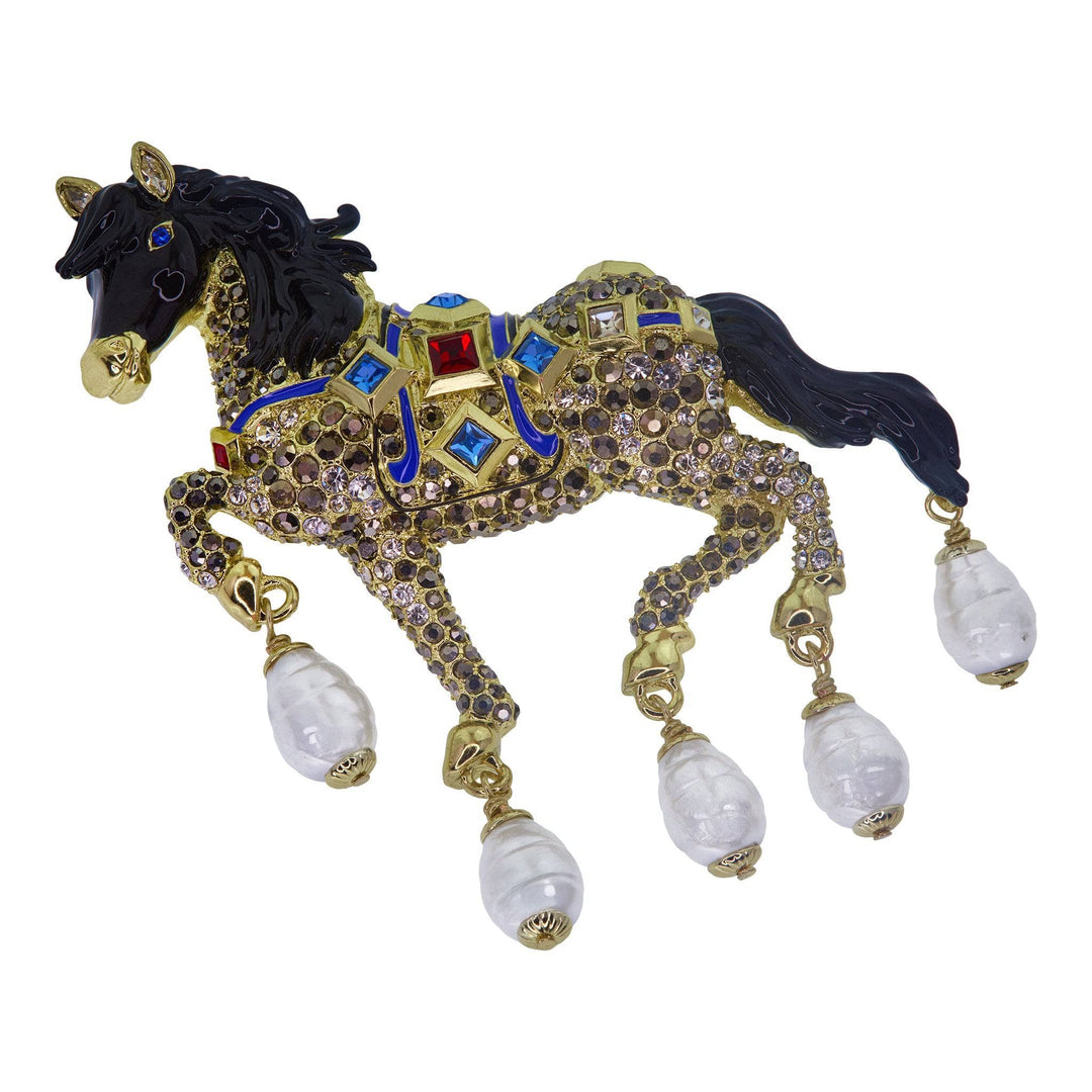 Heidi Daus®"Fanciful Filly" Crystal &amp; Enamel Horse Brooch HEIDI DAUS®