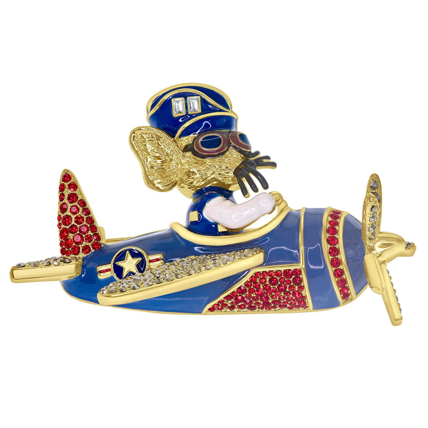 Heidi Daus® "Major Mouse"Crystal & Enamel Air Force Mouse Pin