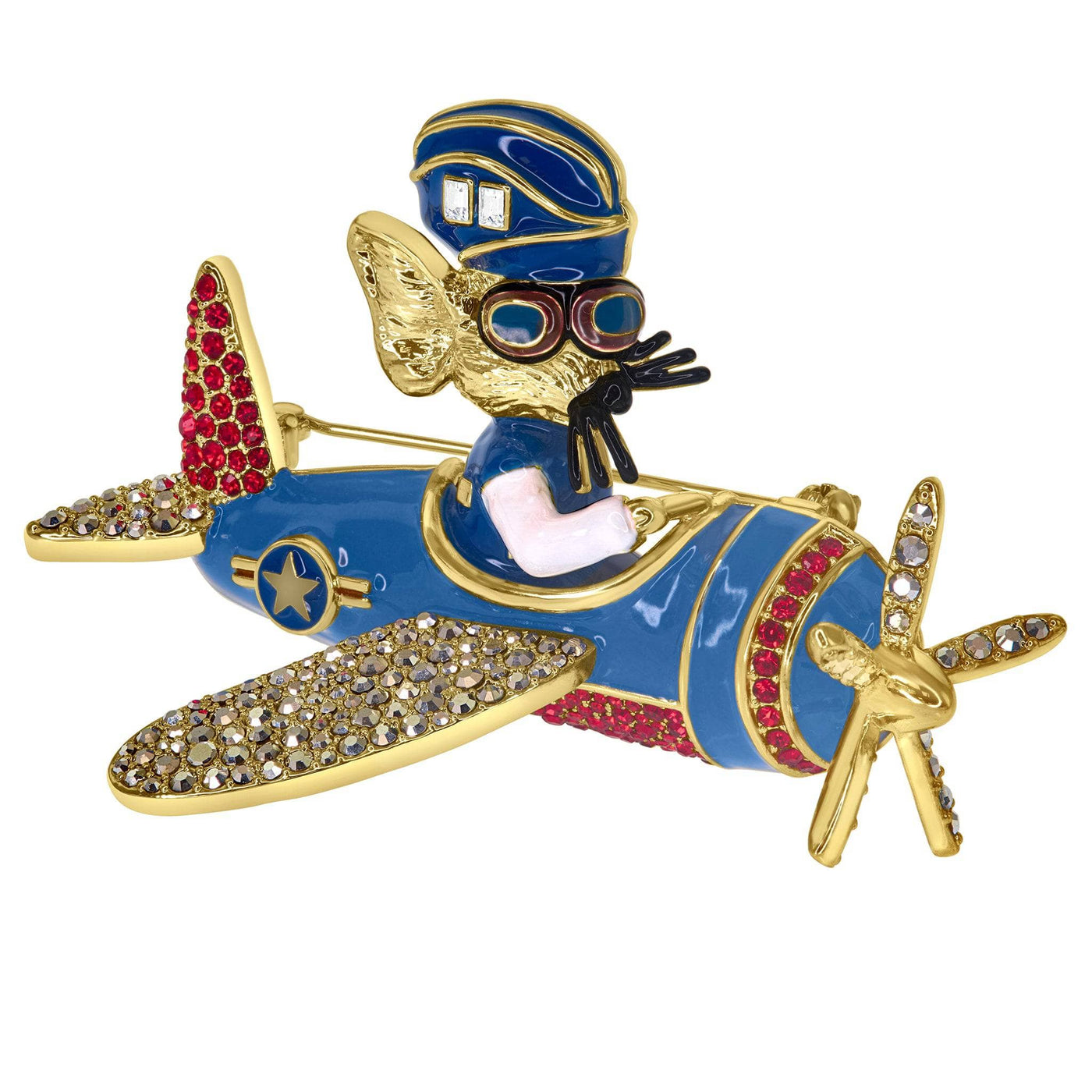 Heidi Daus® "Major Mouse"Crystal & Enamel Air Force Mouse Pin