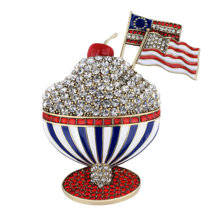 HEIDI DAUS® "Independence Parfait" Crystal & Enamel Patriotic Pin HEIDI DAUS®