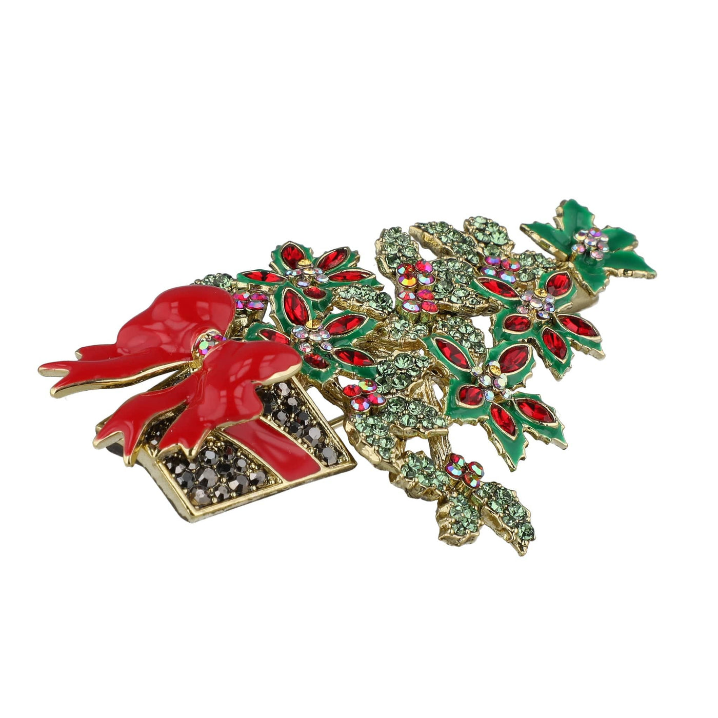 HEIDI DAUS®"Yuletide Holly" Enamel Crystal Tree Pin
