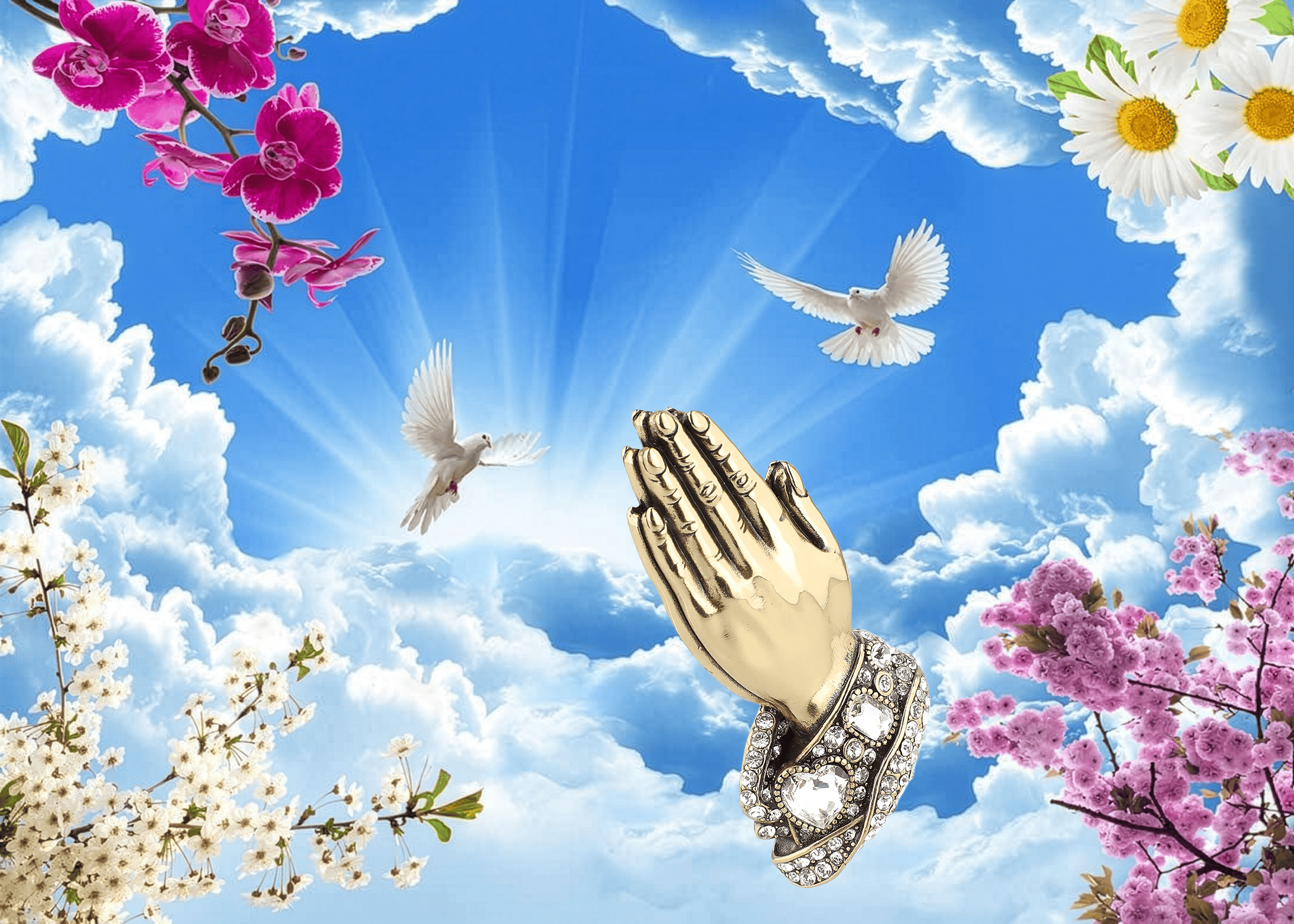 HEIDI DAUS® “A Sparkling Prayer” Hands of Hope Pin/Brooch