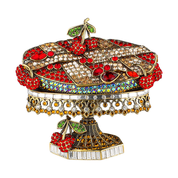 Crystal Cherry Pie Pin | Patriotic Americana Brooch | HEIDI DAUS®