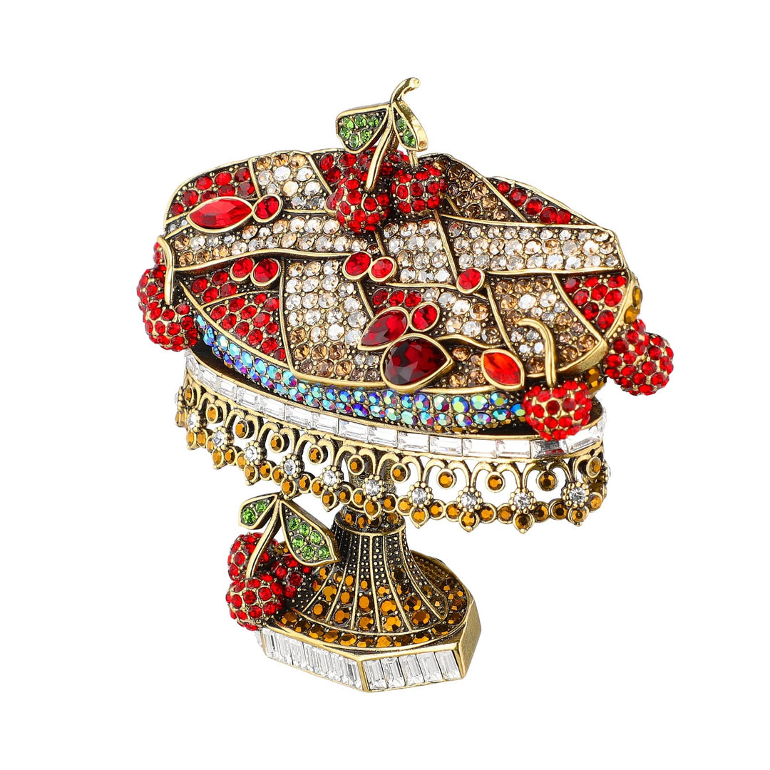 Crystal Cherry Pie Pin | Patriotic Americana Brooch | HEIDI DAUS®