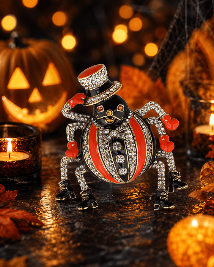 Dandy Longlegs Halloween brooch | Heidi Daus – HEIDI DAUS®