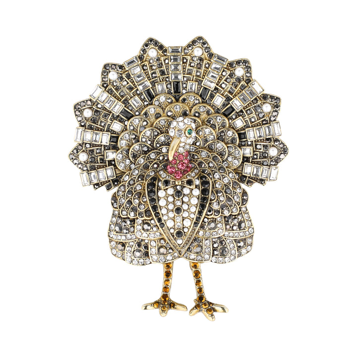 HEIDI DAUS® "Tuxedo Ted" Crystal Turkey Brooch