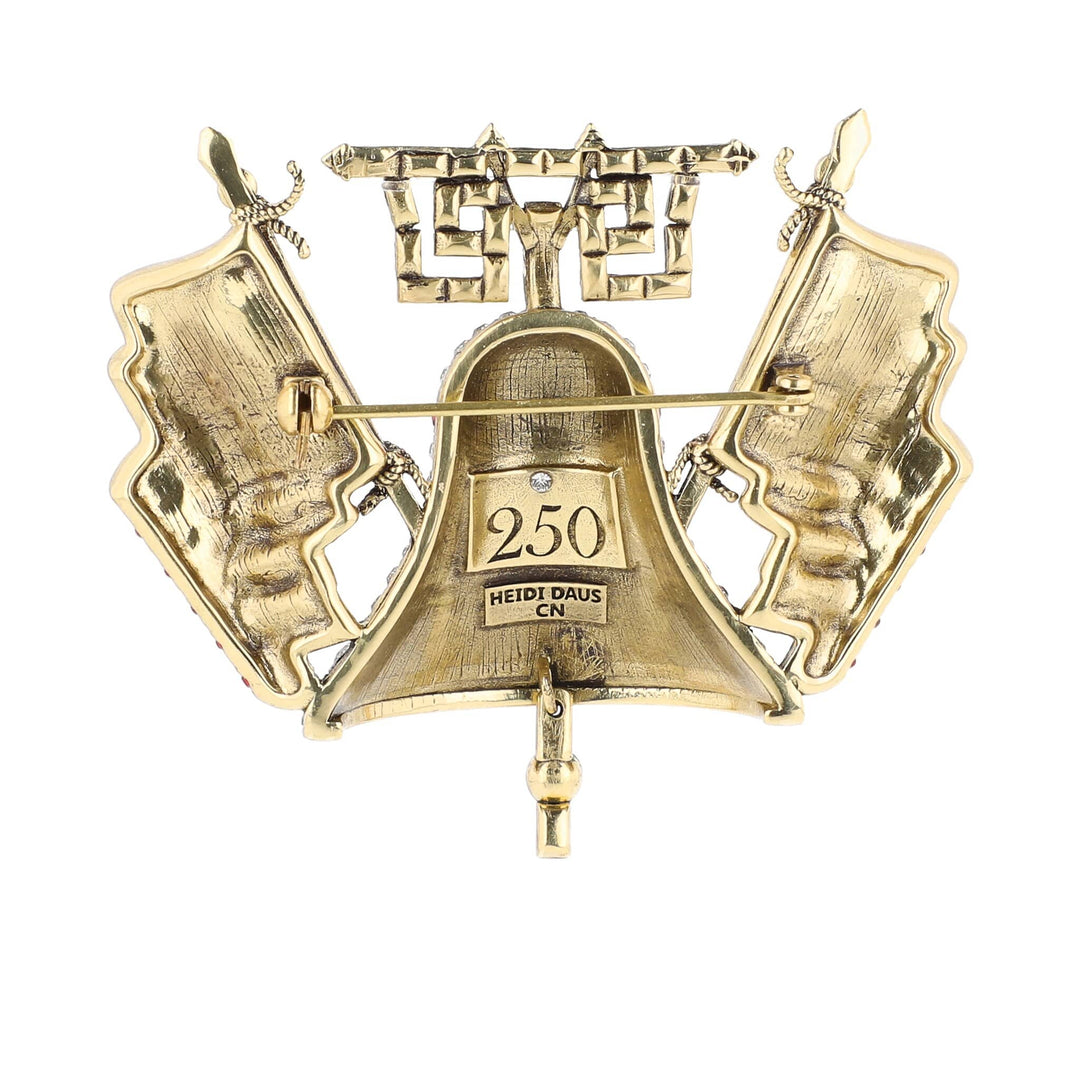 Liberty Bell Luxe Patriotic brooch | Heidi Daus – HEIDI DAUS®