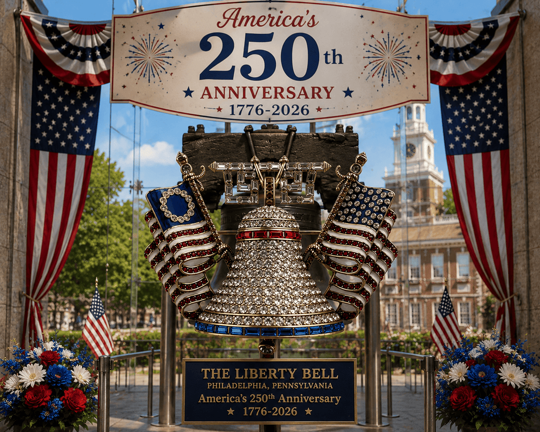 m6538アメリカ 1874年 ナイツ・オブ・パイシアス アンティーク バッジ Liberty Bell Luxe Patriotic brooch | Heidi Daus – HEIDI DAUS®
