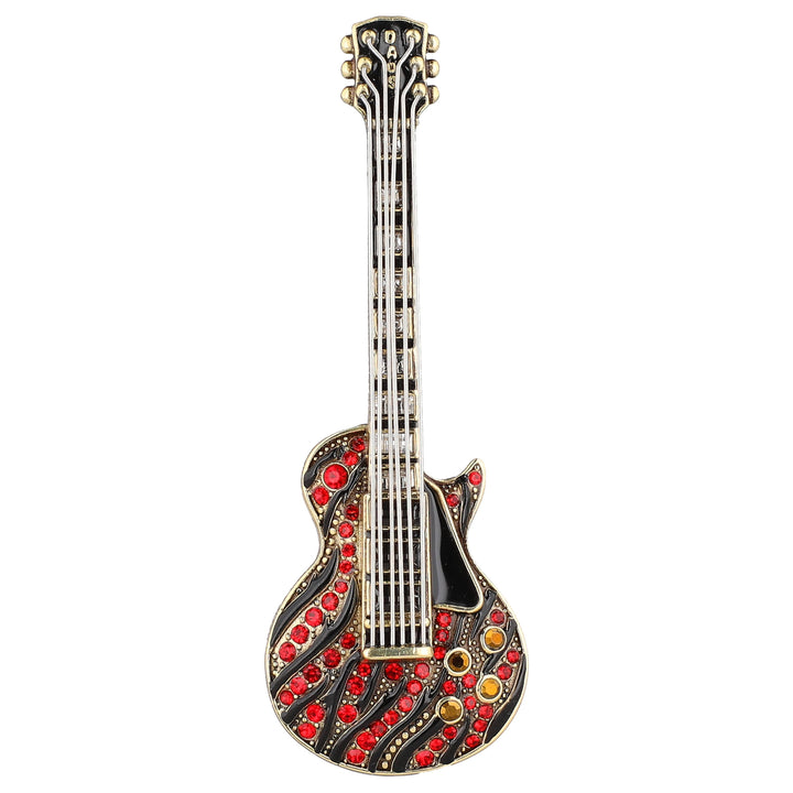 Heidi Daus® "Guitar Glam" Crystal Guitar Brooch — view 1