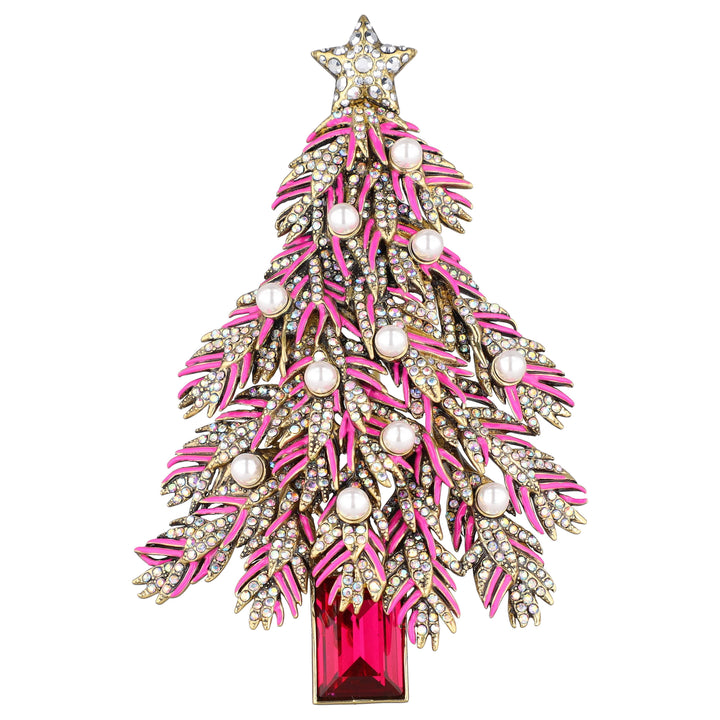 Heidi Daus® "O Tinsel Tree" Crystal Christmas Tree Brooch — view 1