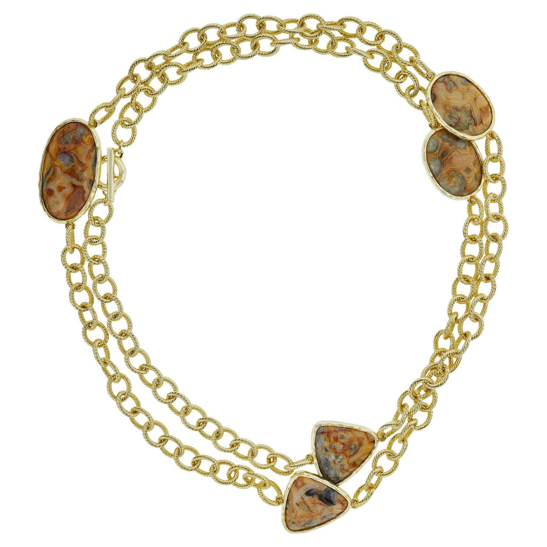 Harlow & Dylan by HEIDI DAUS®"Painted Desert Agate" Station Necklace HEIDI DAUS®