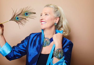 HEIDI DAUS® "Peacock Royale" Beaded Crystal Peacock Necklace