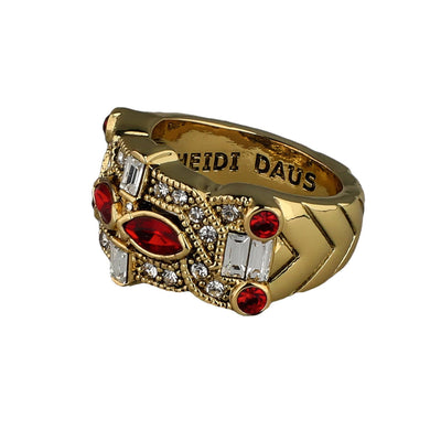 HEIDI DAUS®"It's A Fine Line" Crystal Art Deco Ring