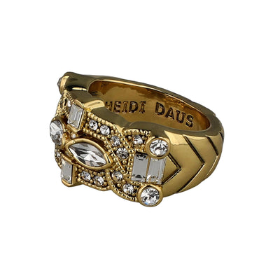 HEIDI DAUS®"It's A Fine Line" Crystal Art Deco Ring