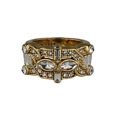 HEIDI DAUS®"It's A Fine Line" Crystal Art Deco Ring