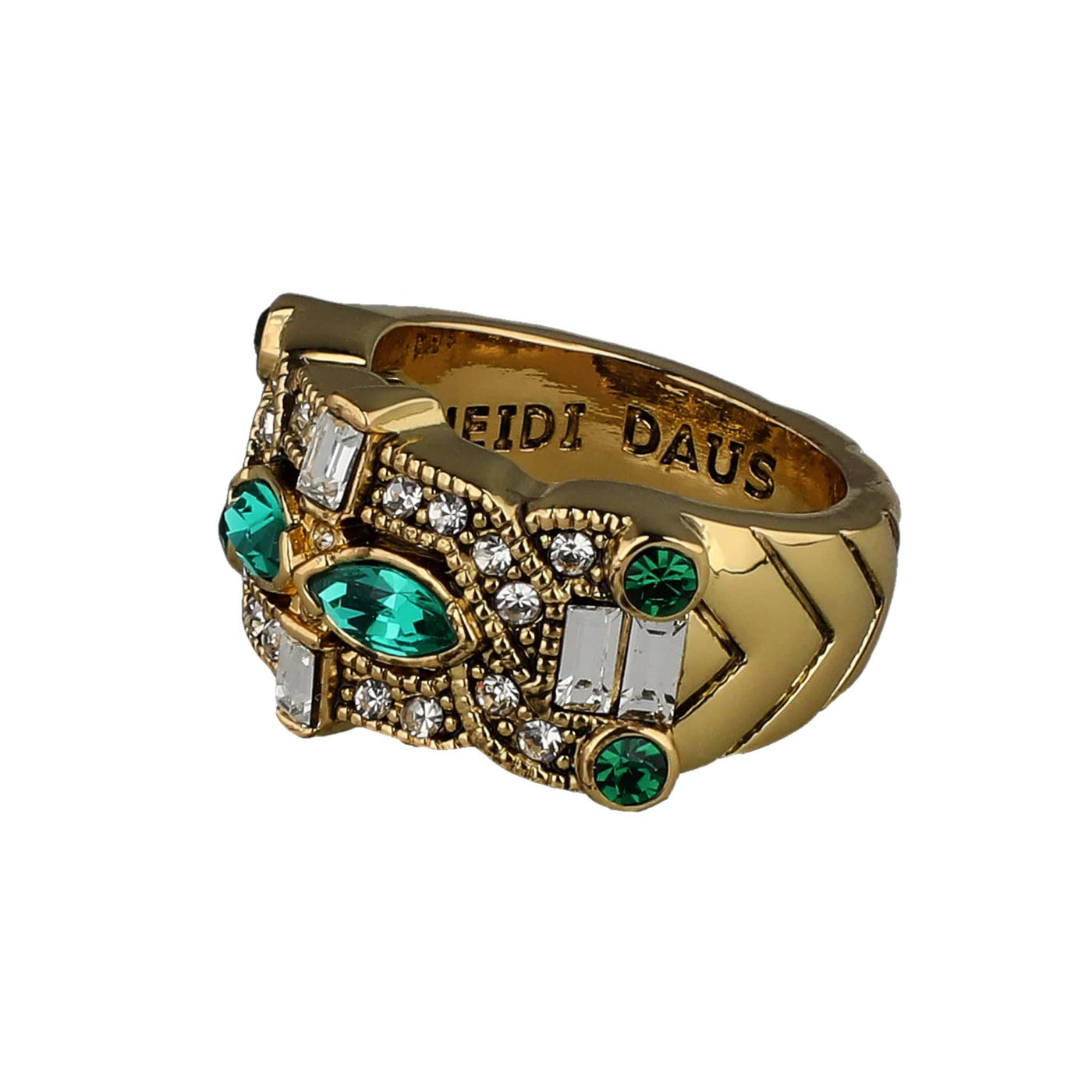 HEIDI DAUS®"It's A Fine Line" Crystal Art Deco Ring