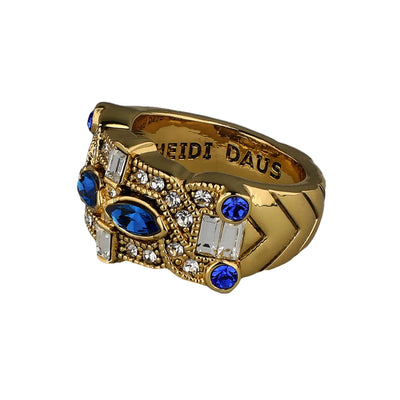 HEIDI DAUS®"It's A Fine Line" Crystal Art Deco Ring