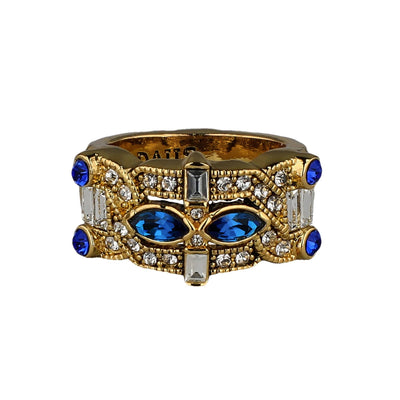 HEIDI DAUS®"It's A Fine Line" Crystal Art Deco Ring