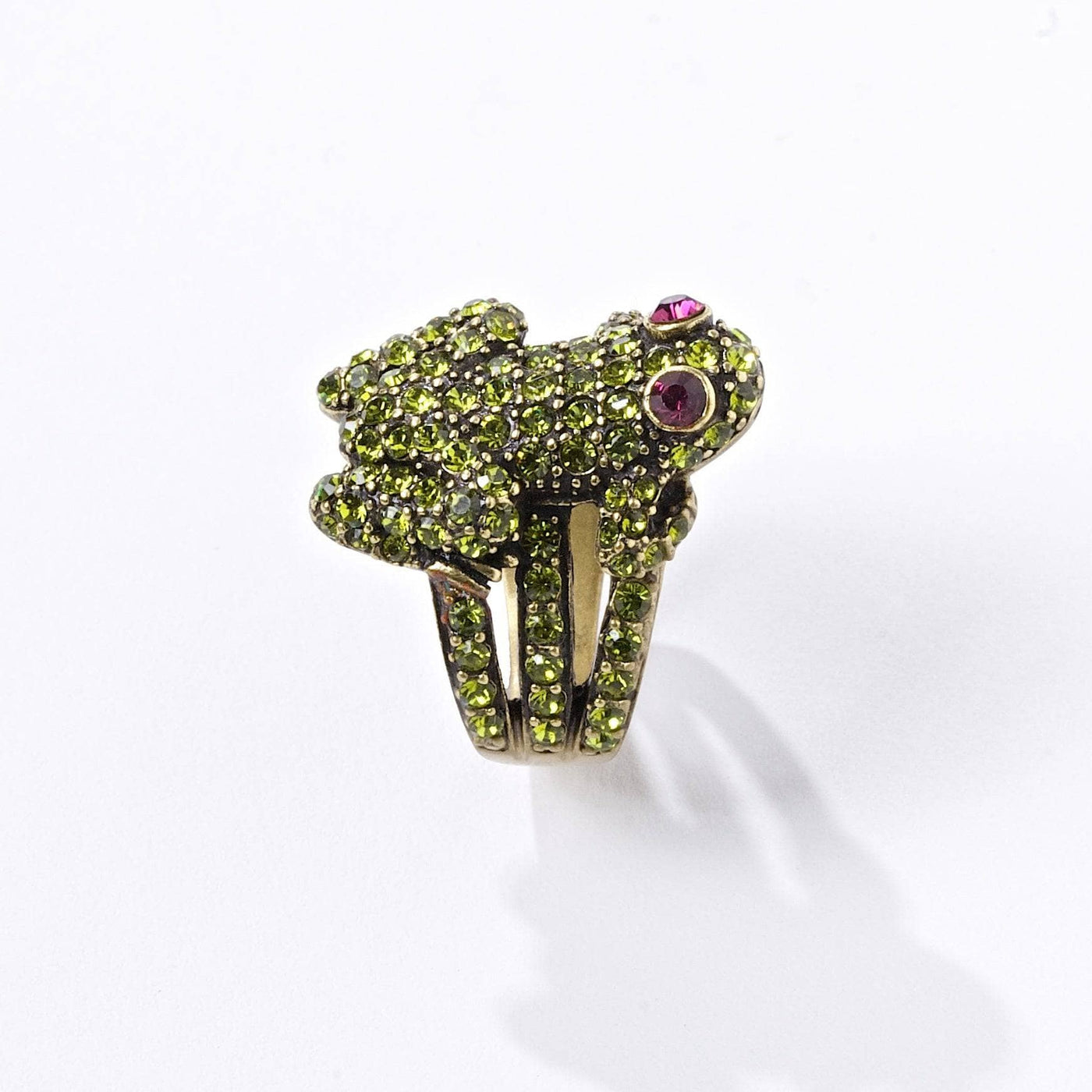 Heidi Daus®"Kissing Frog" Crystal Frog Ring