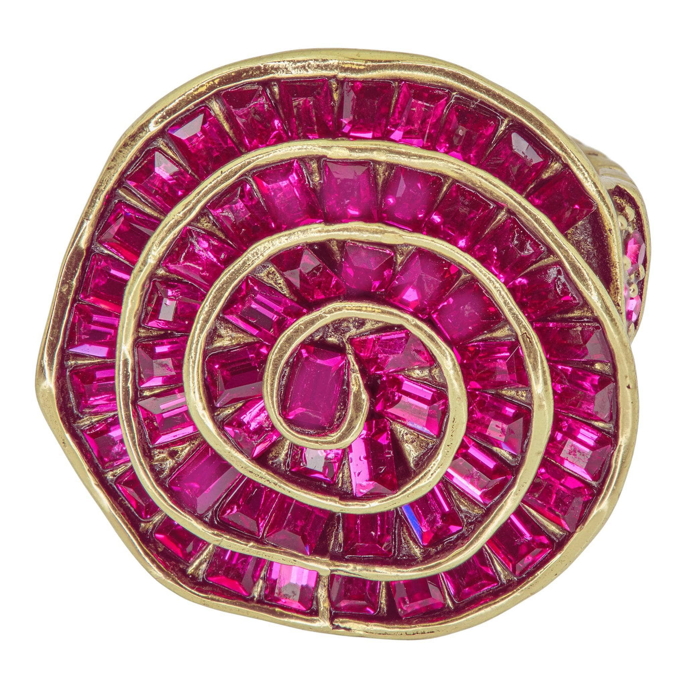 HEIDI DAUS®"Baguette Rose" Crystal Floral Ring